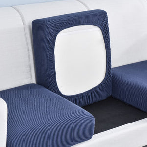 Sofa Cover Navy Polyester Thick Stretchable Cushion For Living Room Slipcovers