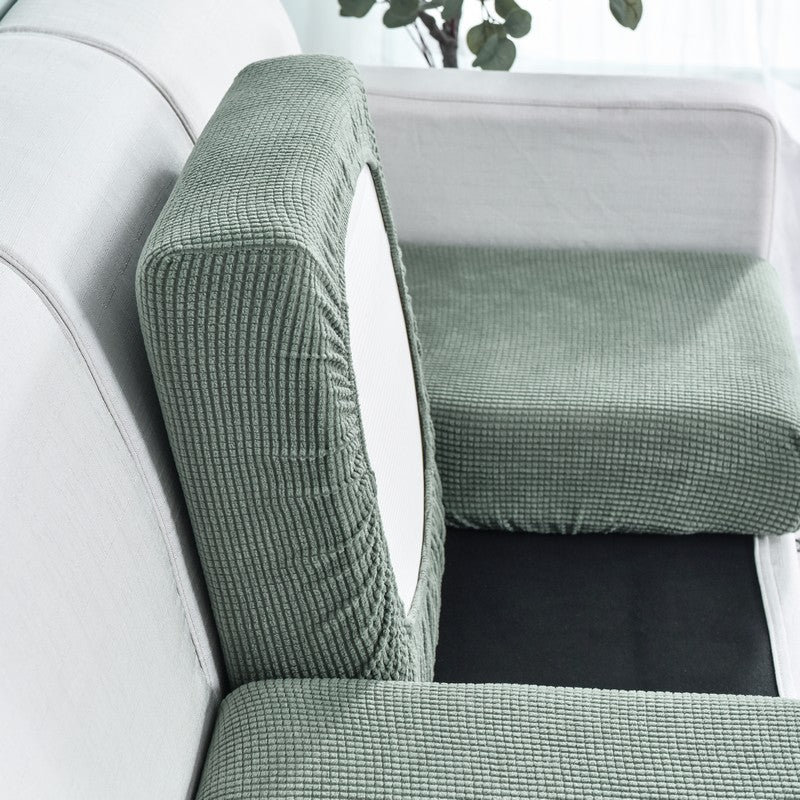 Sofa Cover Cypress Green Polyester Thick Stretchable Cushion Slipcover Normal Size