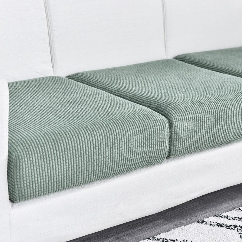 Sofa Cover Cypress Green Polyester Thick Stretchable Cushion For Living Room Slipcovers