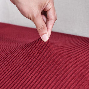 Sofa Cover Wine Red Polyester Thick Stretchable Cushion For Living Room Slipcovers