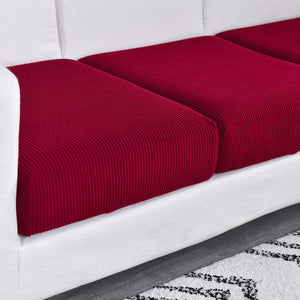 Sofa Cover Wine Red Polyester Thick Stretchable Cushion For Living Room Slipcovers