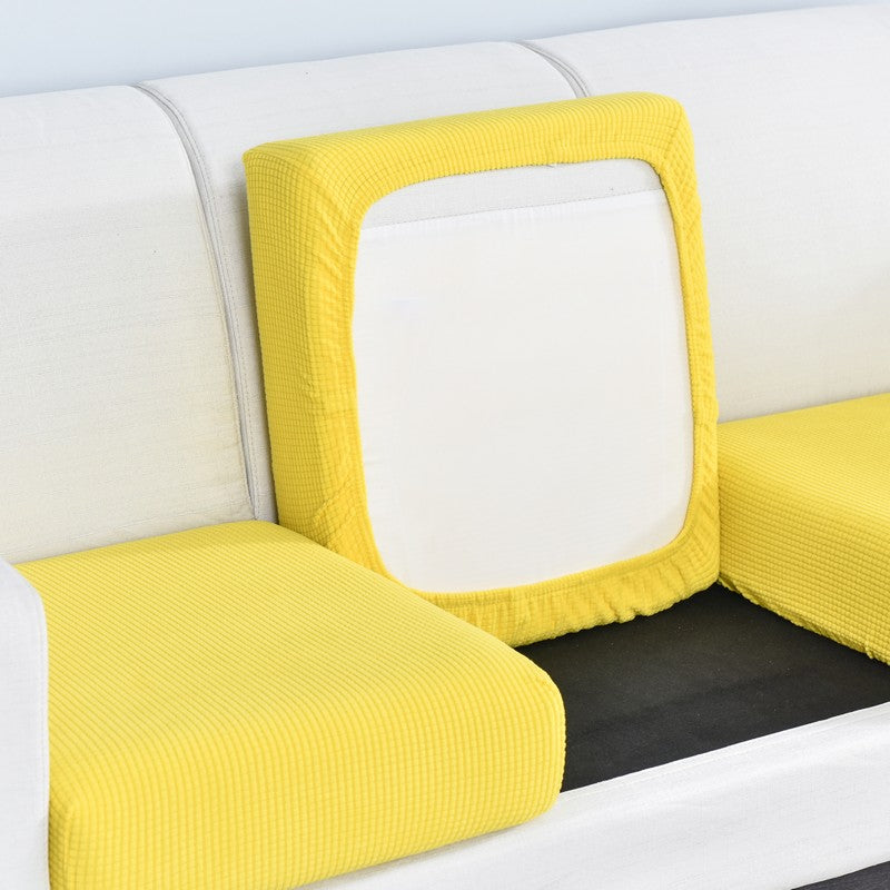 Sofa Cover Yellow Polyester Thick Stretchable Cushion For Living Room Slipcovers