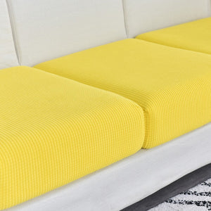 Sofa Cover Yellow Polyester Thick Stretchable Cushion For Living Room Slipcovers