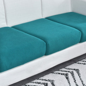 Sofa Cover Teal Blue Polyester Thick Stretchable Cushion For Living Room Slipcovers