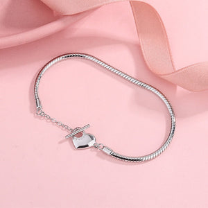 Veile Studios S925 Love Hollow Letter Bracelet For Men And Women Ot Buckle Simple Hand Jewelry