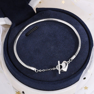 Veile Studios S925 Love Hollow Letter Bracelet For Men And Women Ot Buckle Simple Hand Jewelry