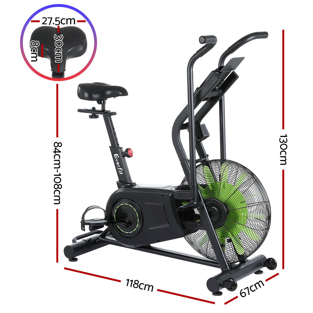 Everfit Air Bike Dual Action Exercise Fitness Home Gym Cardio