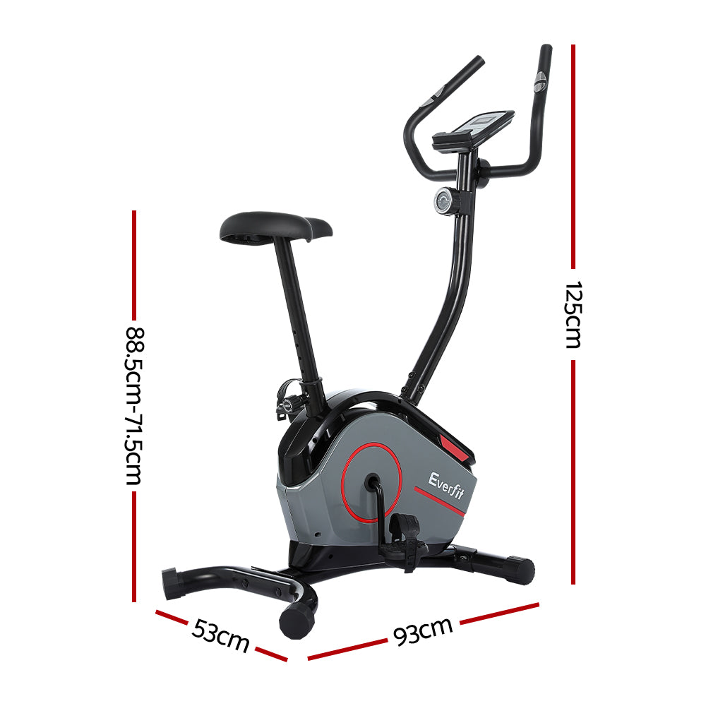 Everfit Magnetic Exercise Bike 8 Levels Upright Fitness Home Gym Cardio