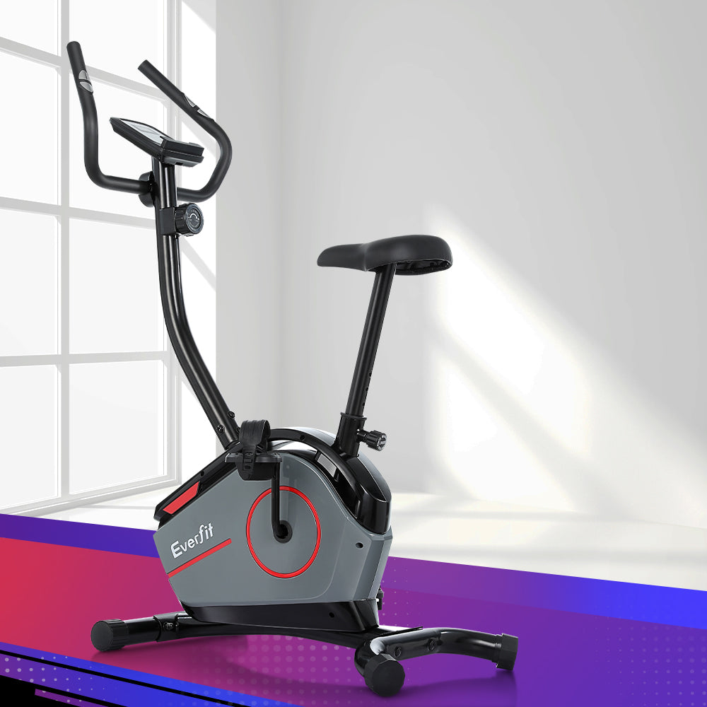 Everfit Magnetic Exercise Bike 8 Levels Upright Fitness Home Gym Cardio