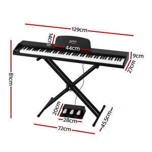 Alpha 88 Keys Digital Piano Keyboard Electronic W/ Stand