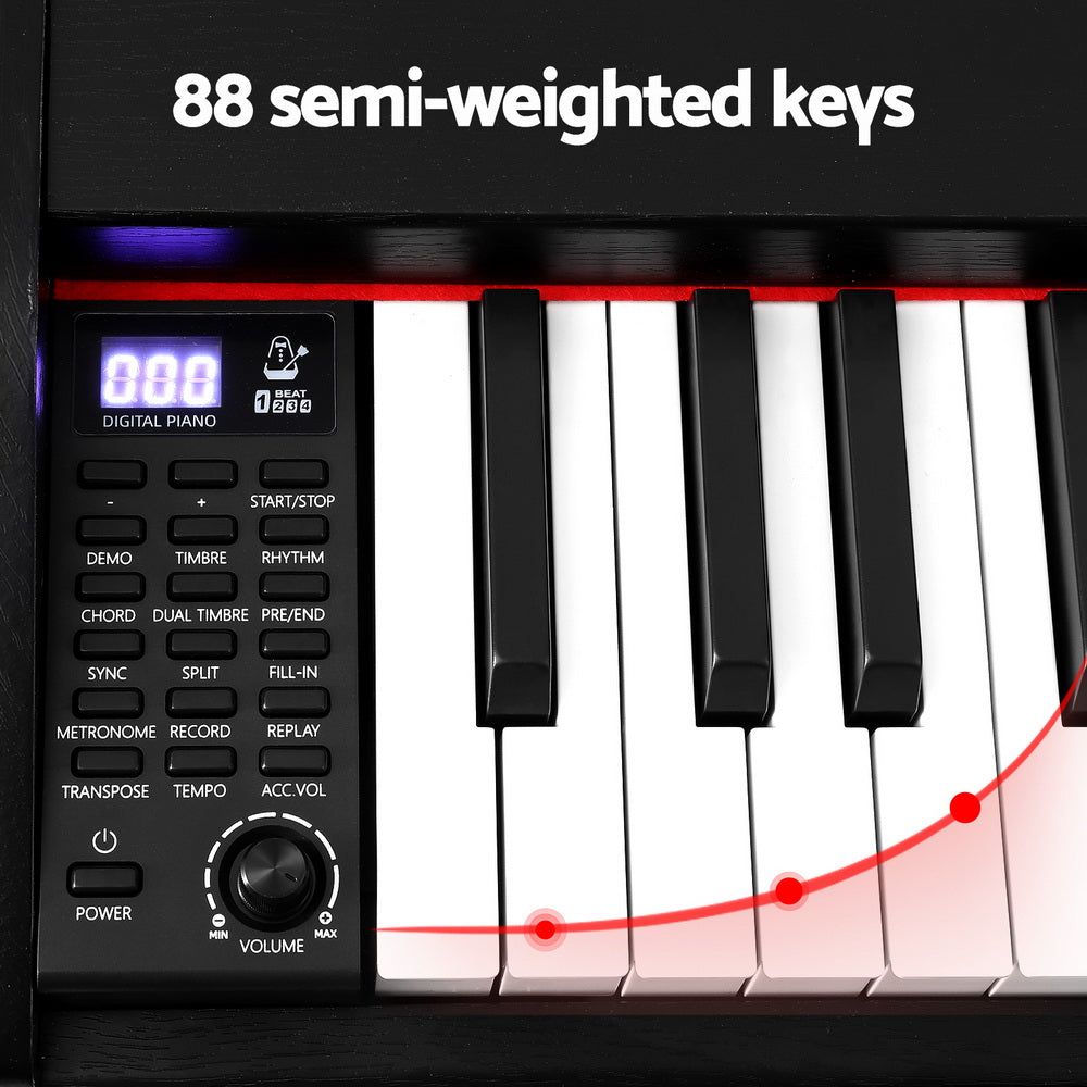 Alpha 88 Keys Digital Piano Keyboard Electronic W/ Stand