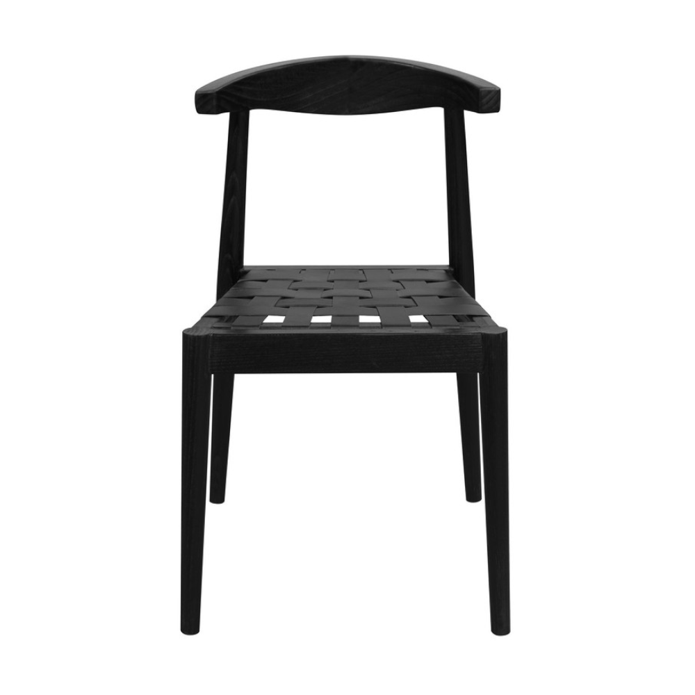 Elliot Leather Dining Chair (Black)