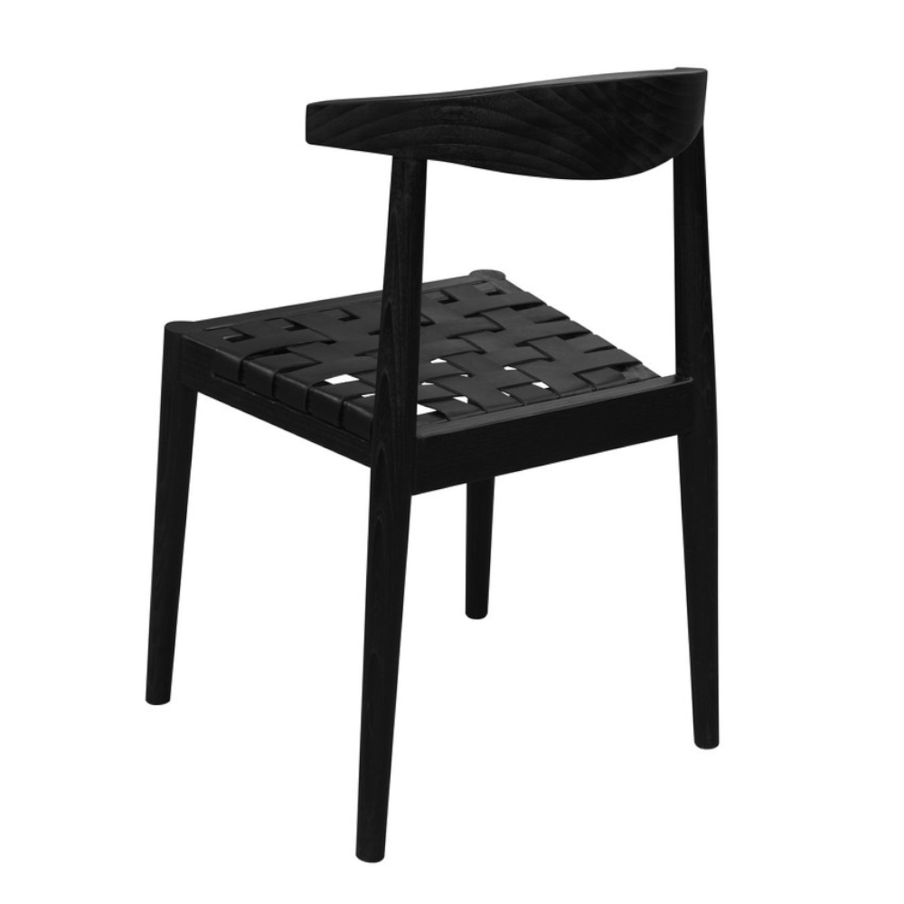 Elliot Leather Dining Chair (Black)