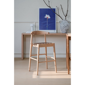 Leather Kitchen Counter Stool Natural