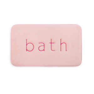 Carla Home Extra Thick Memory Foam & Super Comfort Bath Rug Mat For Bathroom (60 X 40 Cm Pink)