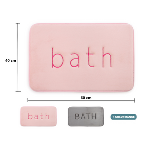 Carla Home Extra Thick Memory Foam & Super Comfort Bath Rug Mat For Bathroom (60 X 40 Cm Pink)