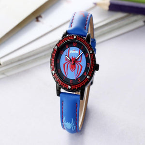 Children Spiderman Quartz Watch Luminous Pointer Boys Wristwatch For Kids