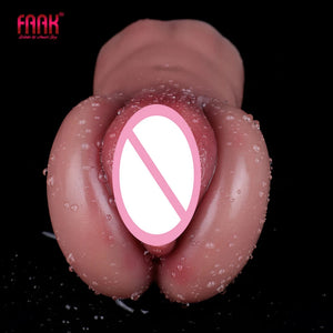 Faak Soft Silicone Pocket Pussy Stroker Skin Touch Male Masturbator Realistic Vagina Clit Single Hole Anal Sex Toys For