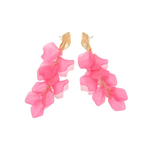 Veile Studios Seaside Bloom Acrylic Petal Tassel Long Style Drop Earrings For Women Jewelry