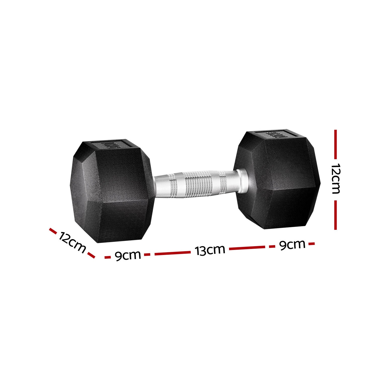 Everfit 20Kg Hex Dumbbells Set Weights Lifting Bench Gym Workout 2X10kg