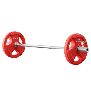 Everfit Barbells Set 36Kg 120Cm Dumbbell Plate Weight Lifting Home Gym Red