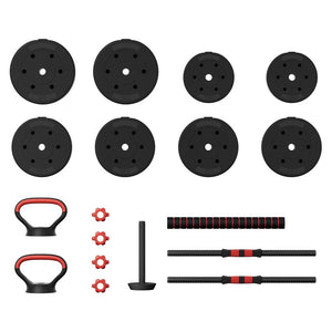 Everfit 40Kg Dumbbells Set Kettle Bell Weight Plates Barbells Gym