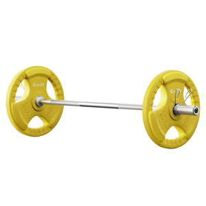 Everfit Barbells 46Kg 120Cm Dumbbell Plate Weight Lifting Home Gym Yellow