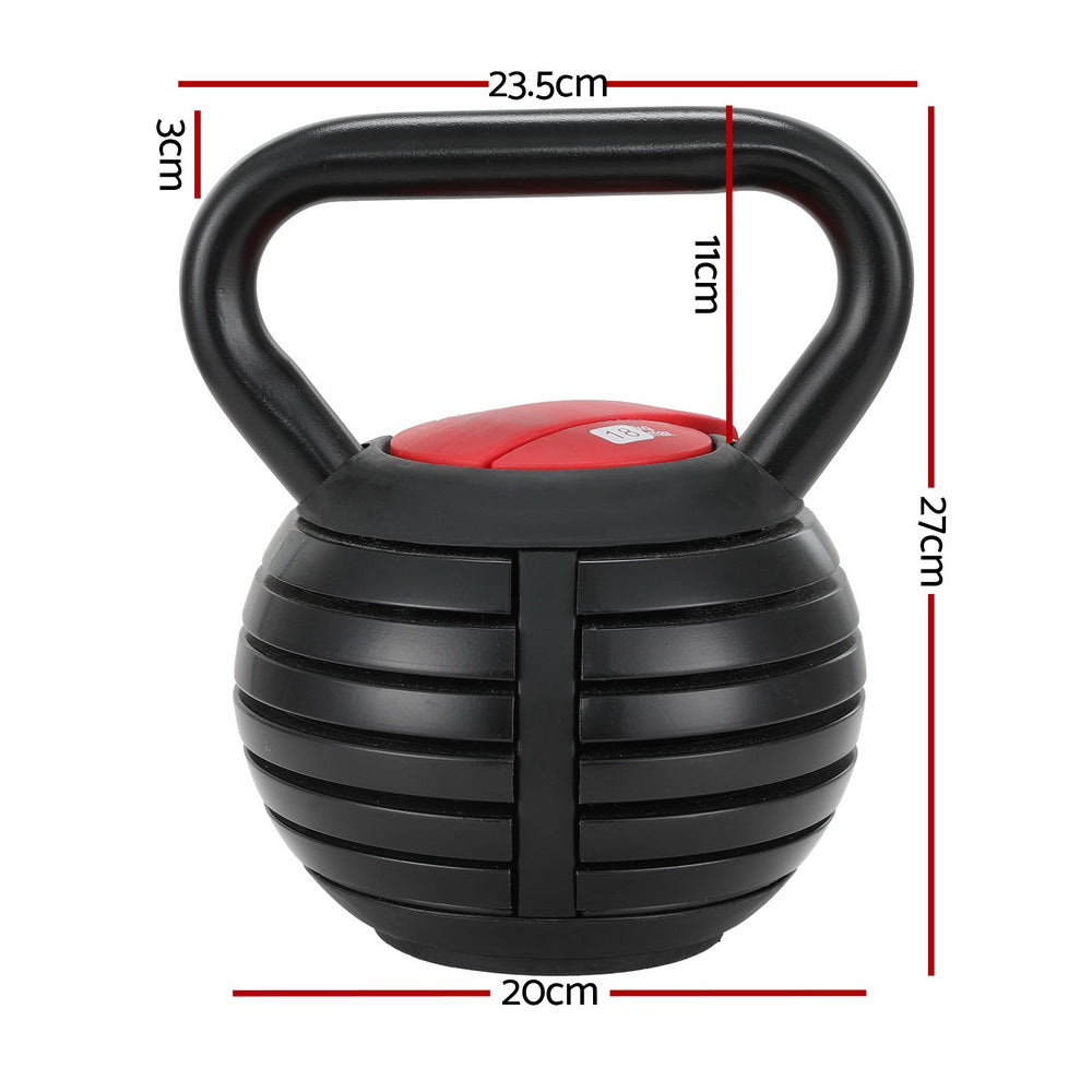 Everfit 18Kg Kettlebell Set Portable Bell Weight Dumbbells 10Lbs 40Lbs