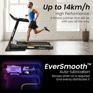 Proflex Trx4 Electric Treadmill Medium Size Foldable Suspension Bluetooth Usb/Mp3 Pulse Sensors Fitness Tracker