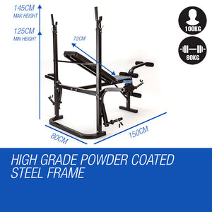 Proflex 7 In 1 Weight Bench Multi Station Home Gym B300