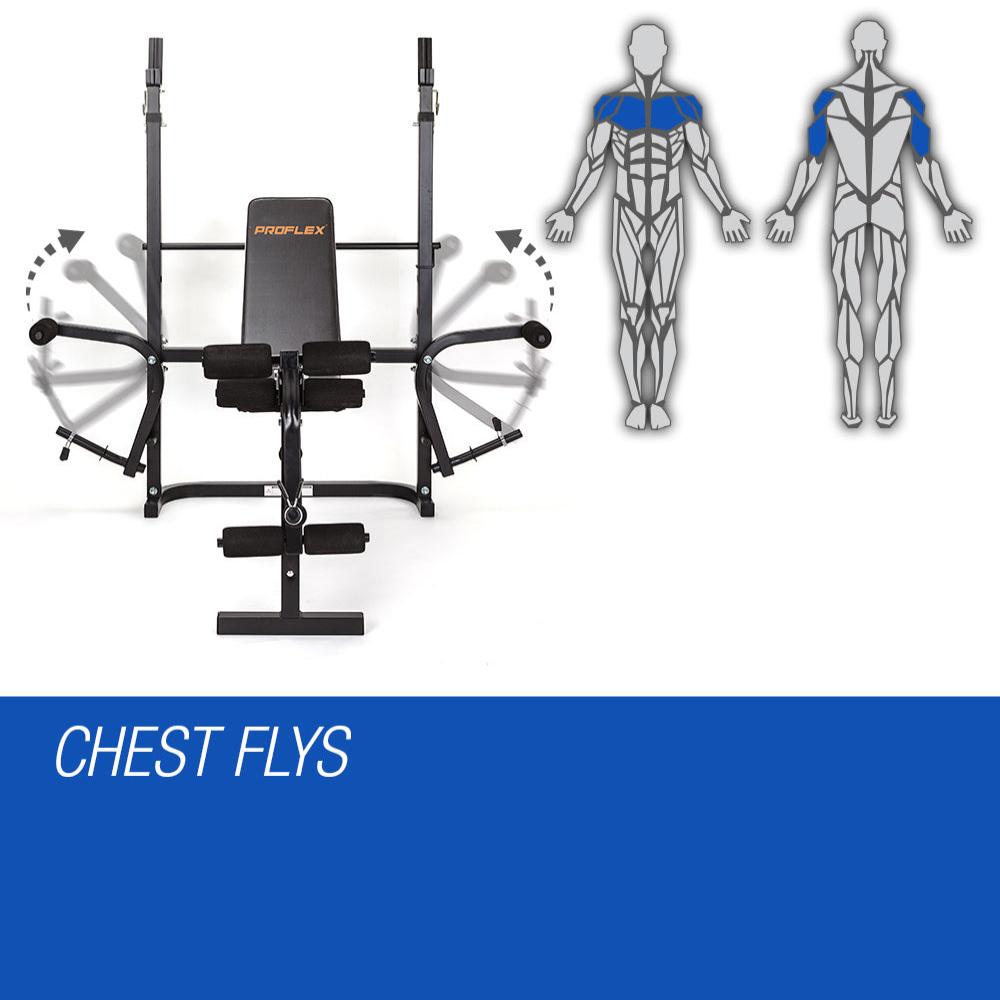 Proflex 7 In 1 Weight Bench Multi Station Home Gym B300