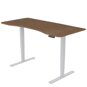 Fortia Sit To Stand Up Standing Desk 150X70cm 62 128Cm Electric Height Adjustable Dual Motor 120Kg Load Arched Walnut St