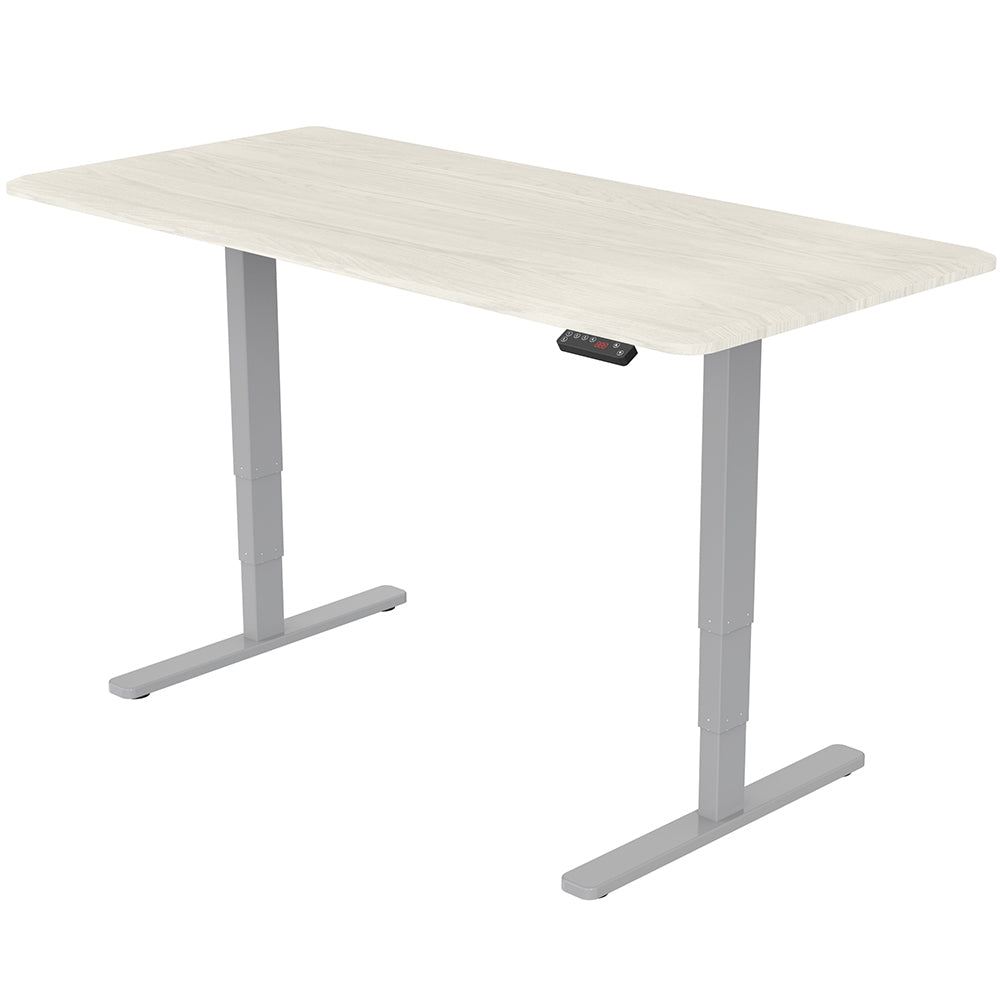 Fortia Sit To Stand Up Standing Desk 150X70cm 62 128Cm Electric Height Adjustable Dual Motor 120Kg Load White Oak Style/