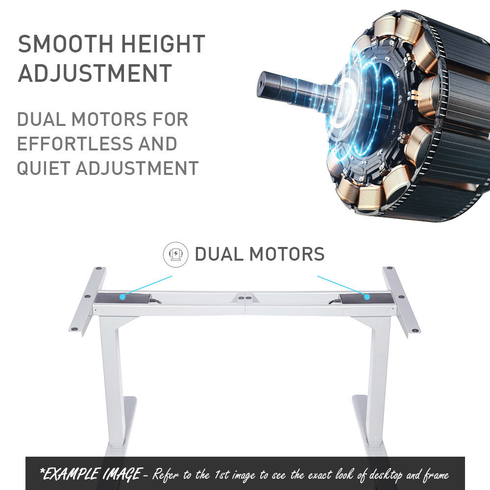 Fortia Sit To Stand Up Standing Desk 160X75cm 62 128Cm Electric Height Adjustable Dual Motor 120Kg Load Walnut Style/Sil