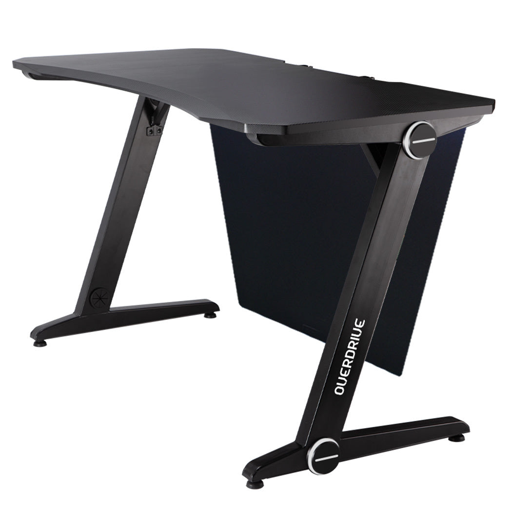 Overdrive Gaming Pc Desk Carbon Fiber Style Black