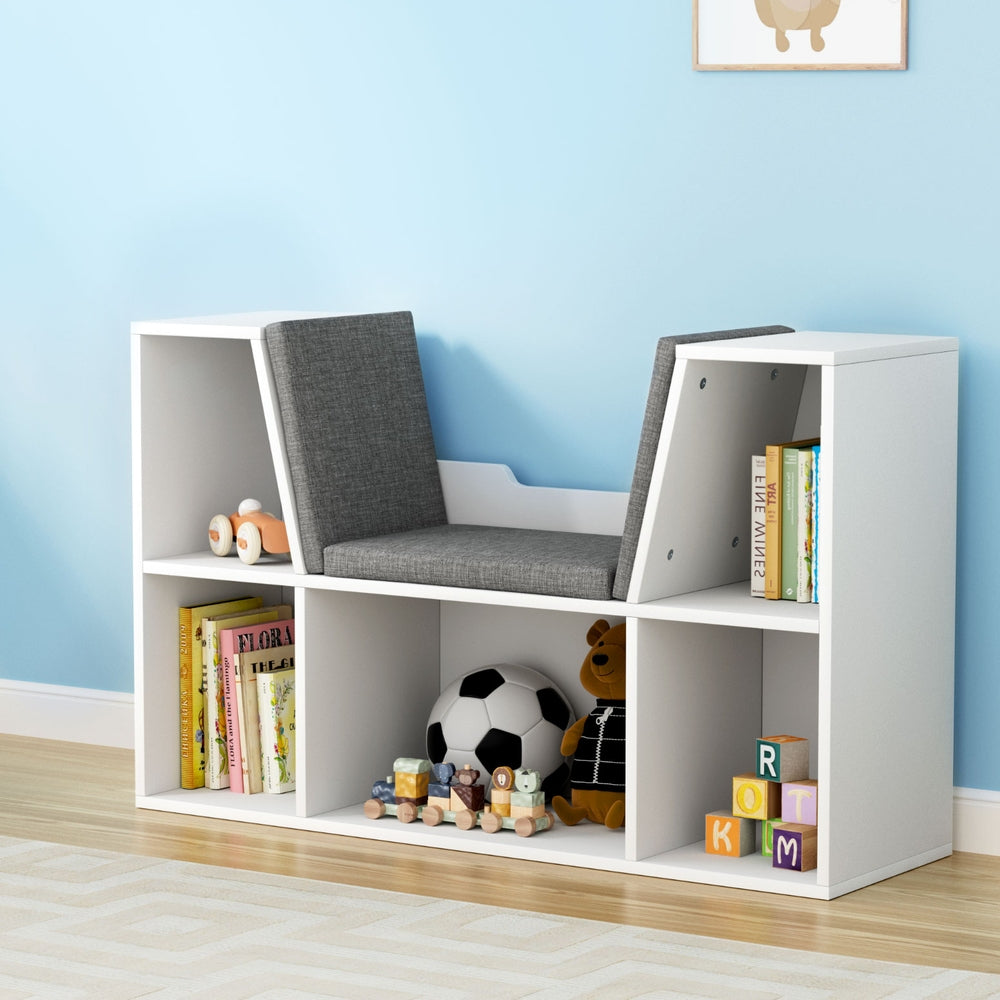 Keezi Kids Bookshelf Bookcase Toys Box Shelves Storage Cabinet Container Children Organiser