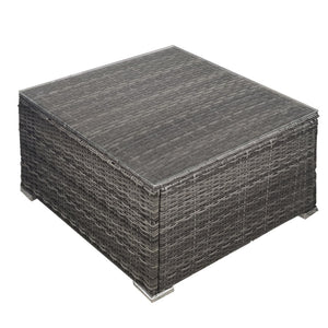 Rattan 1 Piece Outdoor Wicker Coffee Table Grey