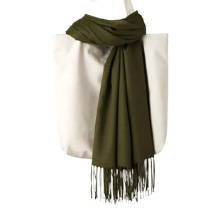 Fashion Women Scarf Thin Shawls Solid Colour Cashmere Like Pashmina Hijabs Wraps