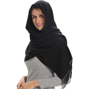 Fashion Women Scarf Thin Shawls Solid Colour Cashmere Like Pashmina Hijabs Wraps