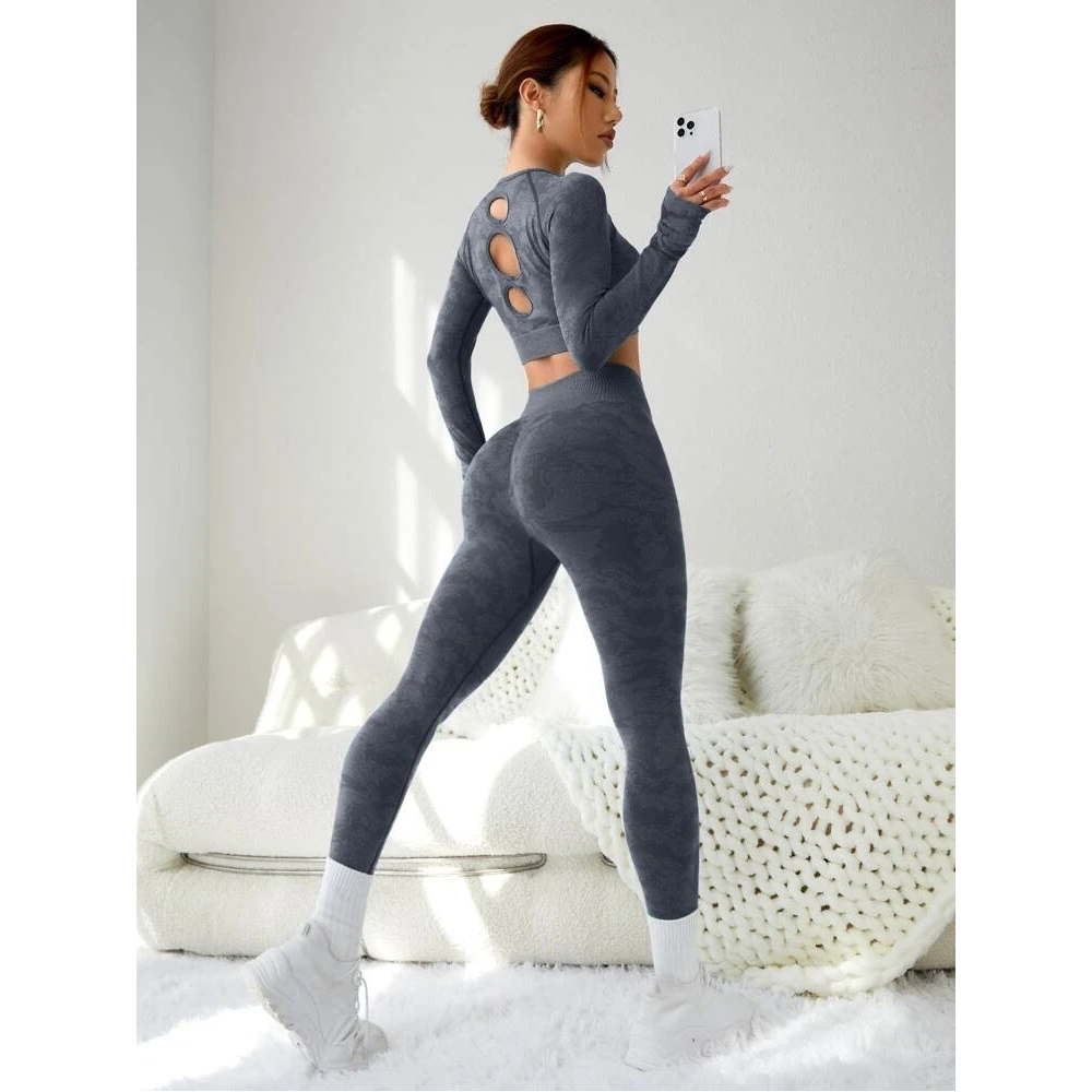 Fashion Exercise Clothes Yoga Suit For Women In Solid Colours And Various Sizes