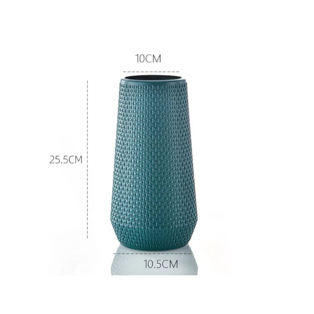 Flower Vase Blue Large Nordic Plastic Pot For Living Room Decor Styling