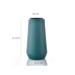 Flower Vase Blue Large Nordic Plastic Pot For Living Room Decor Styling