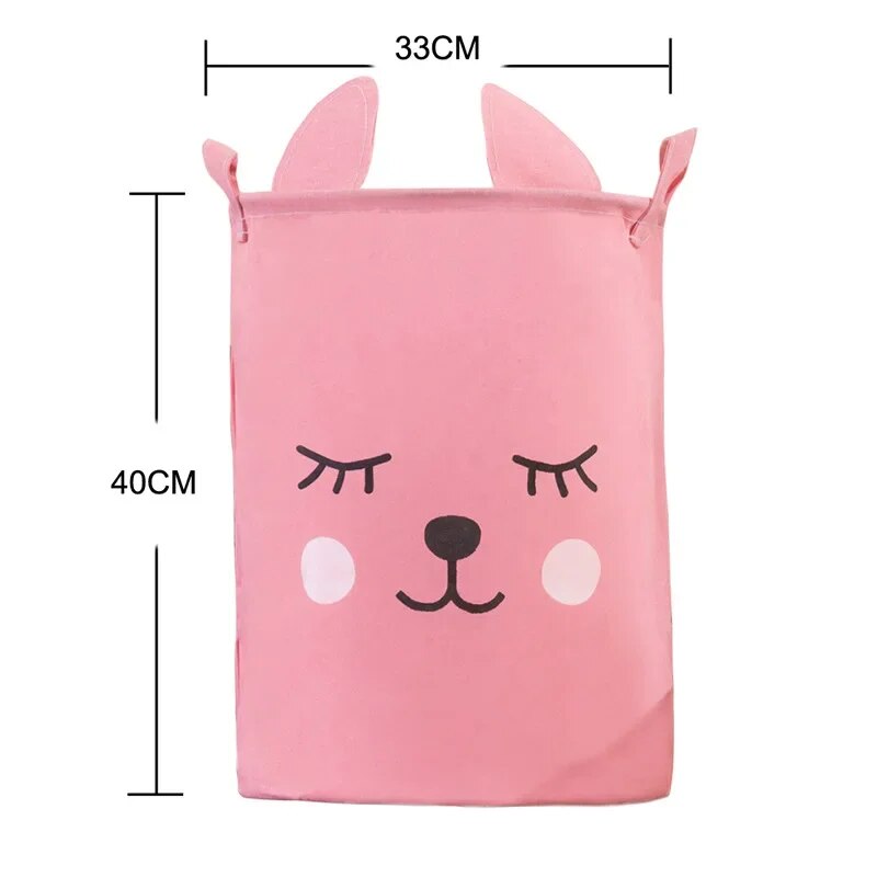 Storage Bag Rabbit Waterproof Folding Clothing Organizer Cartoon Art Bucket