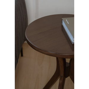 Gatsby Round Side Table Small (Walnut)