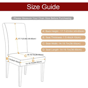 Chair Cover Floral Design Elastic Material For Dining Room Kitchen Slipcovers