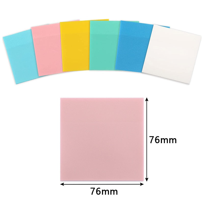 Waterproof Transparent Sticky Notes Memo Pad Stationery For Office And School Use