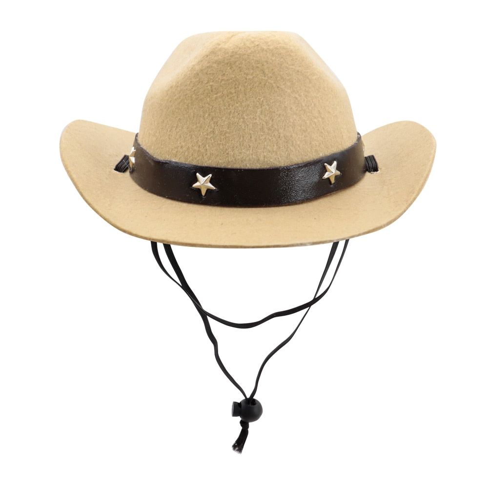 Small Medium Dogs Adjustable Cute Cowboy Pet Hat