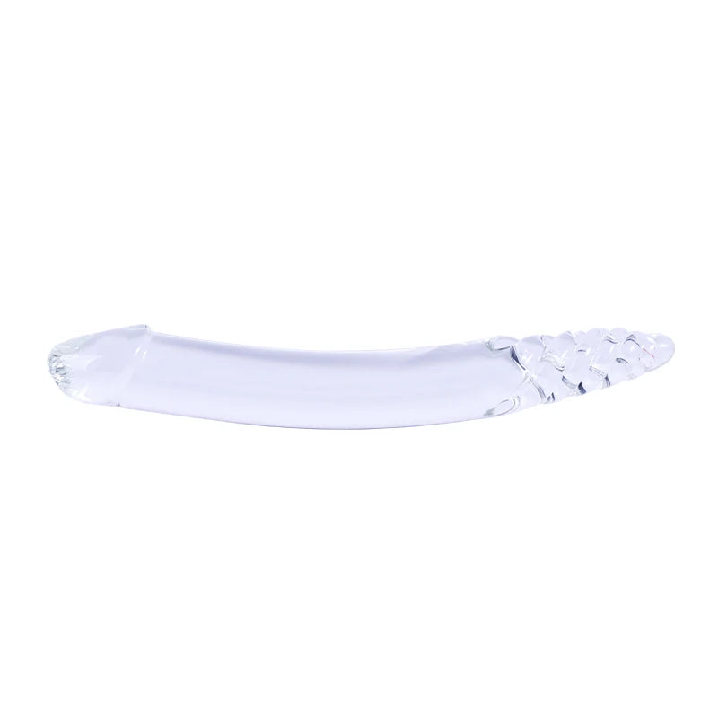 Black Wolf Pyrex Glass Dildo With Crystal Anal Butt Plug Spot Masturbation Adult Sex Toys