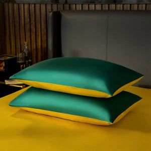 Duvet Comforter Set Full Deep Green Yellow Egyptian Cotton Thick Blanket Bedspread