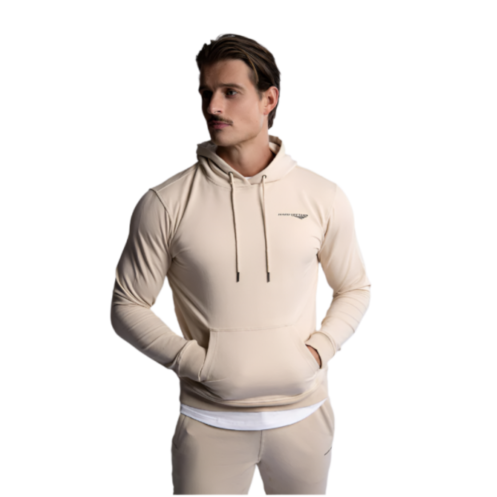 Hard Hitters Slim Fit Terry Hoodie Beige